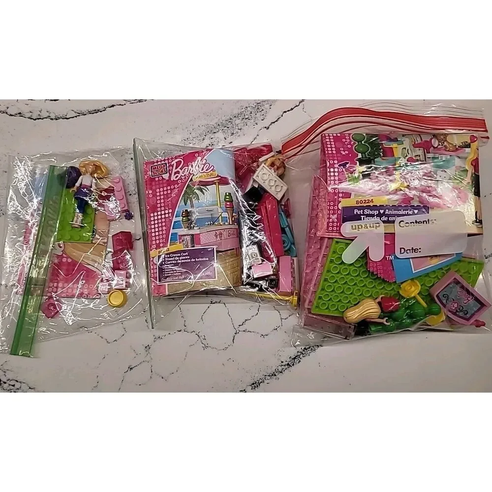 Mega Blocks Barbie‎ Build 'n Play Super Star Stage 80247 +80212 80224 80202